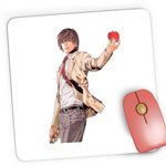 PC, gaming si accesorii - Periferice PC - Mousepad - Mousepad Gaming Death Note Light Yagami Apple Mar Anime, 21x19 cm - Infinity.ro
