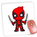 PC, gaming si accesorii - Periferice PC - Mousepad - Mousepad Gaming Deadpool Baby Karate Ninja, 21x19 cm - Infinity.ro