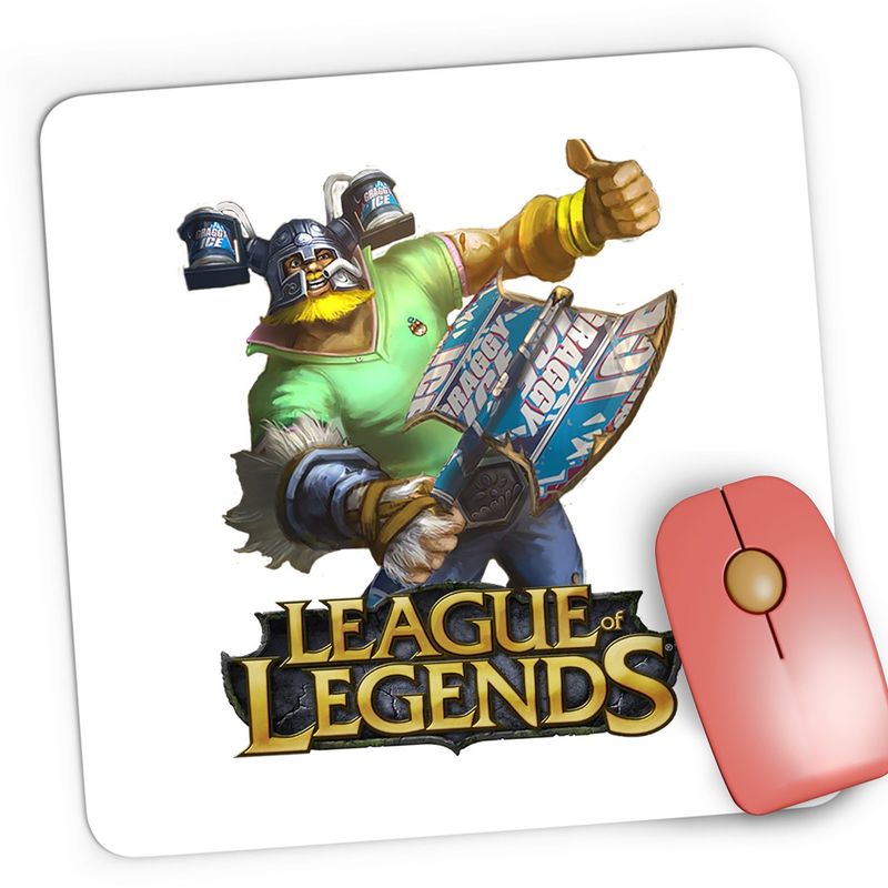PC, gaming si accesorii - Periferice PC - Mousepad - Mousepad Gaming League of Legends Olaf LoL eSport Gaming, 21x19 cm - Infinity.ro