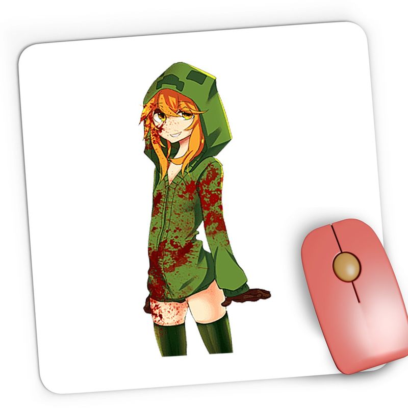 PC, gaming si accesorii - Periferice PC - Mousepad - Mousepad Gaming Minecraft Anime Cool Creeper, 21x19 cm - Infinity.ro