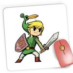 PC, gaming si accesorii - Periferice PC - Mousepad - Mousepad Gaming Link Warrior Legend of Zelda Breath, 21x19 cm - Infinity.ro