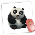 PC, gaming si accesorii - Periferice PC - Mousepad - Mousepad Gaming Kung Fu Panda Bebe Karate Ninja Urs, 21x19 cm - Infinity.ro