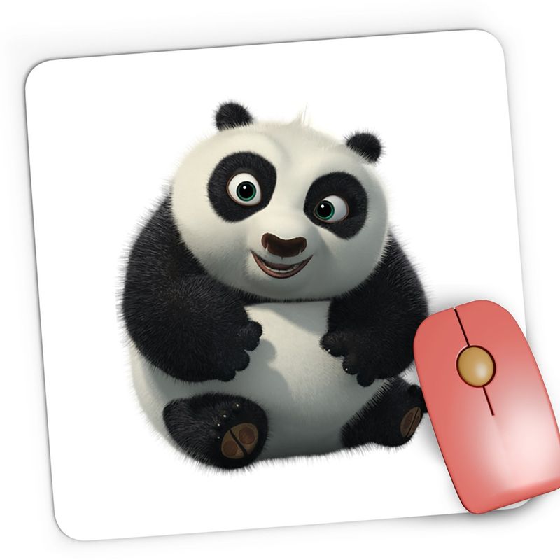 PC, gaming si accesorii - Periferice PC - Mousepad - Mousepad Gaming Kung Fu Panda Bebe Karate Ninja Urs, 21x19 cm - Infinity.ro