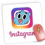 PC, gaming si accesorii - Periferice PC - Mousepad - Mousepad Gaming Gumball Bebe Instagram Creator Insta Story, 21x19 cm - Infinity.ro