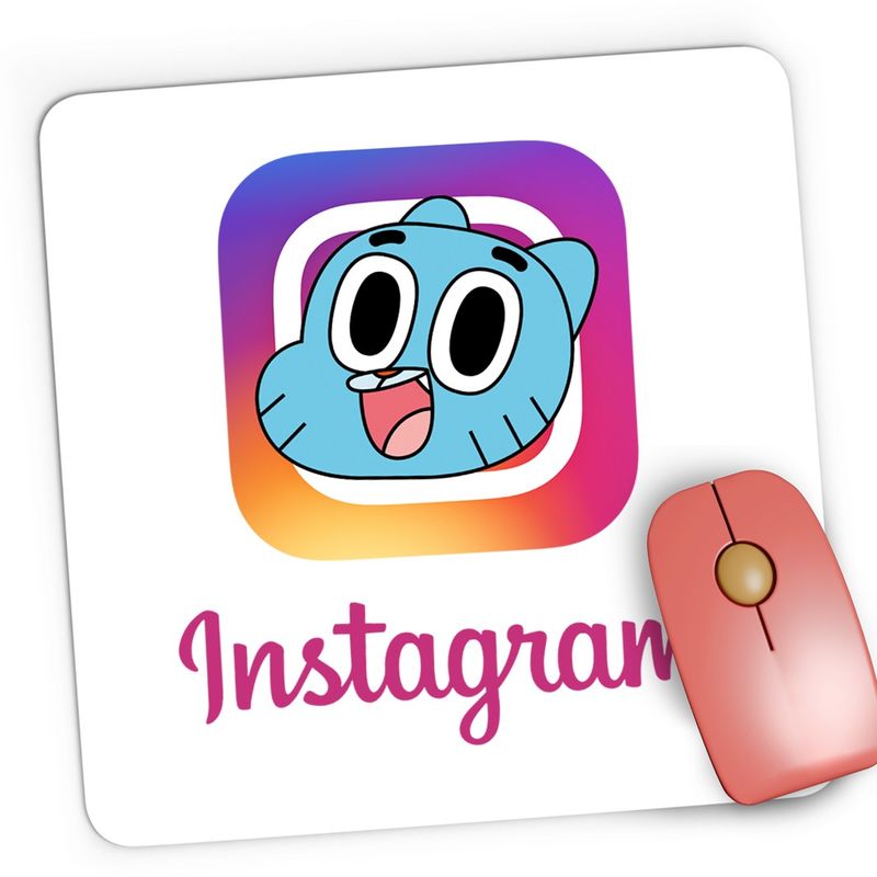 PC, gaming si accesorii - Periferice PC - Mousepad - Mousepad Gaming Gumball Bebe Instagram Creator Insta Story, 21x19 cm - Infinity.ro