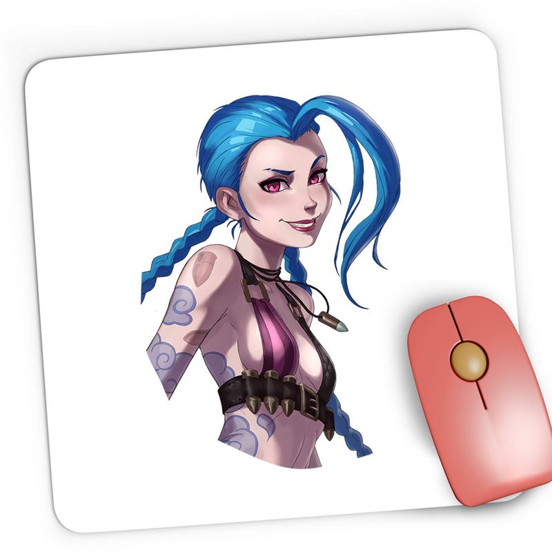 PC, gaming si accesorii - Periferice PC - Mousepad - Mousepad Gaming Jinx League of Legends Champion TikTok, 21x19 cm - Infinity.ro