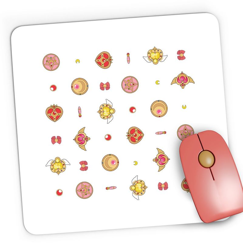 PC, gaming si accesorii - Periferice PC - Mousepad - Mousepad Gaming Sailor Moon Diademe Insigne, 21x19 cm - Infinity.ro