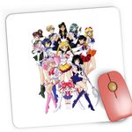 PC, gaming si accesorii - Periferice PC - Mousepad - Mousepad Gaming Sailor Moon All Team Crew Anime Manga, 21x19 cm - Infinity.ro
