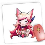 PC, gaming si accesorii - Periferice PC - Mousepad - Mousepad Gaming League of Legends Ahri Rebel Gamer Girl, 21x19 cm - Infinity.ro