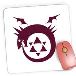 PC, gaming si accesorii - Periferice PC - Mousepad - Mousepad Gaming Fullmetal Alchemist Ouroboros Life Death Dragon, 21x19 cm - Infinity.ro