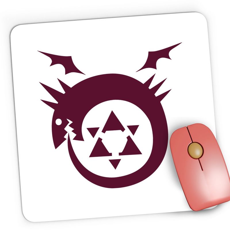 PC, gaming si accesorii - Periferice PC - Mousepad - Mousepad Gaming Fullmetal Alchemist Ouroboros Life Death Dragon, 21x19 cm - Infinity.ro