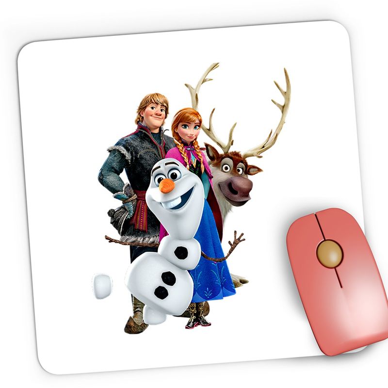 PC, gaming si accesorii - Periferice PC - Mousepad - Mousepad Gaming Elsa Frozen Anna Olaf Hans, 21x19 cm - Infinity.ro