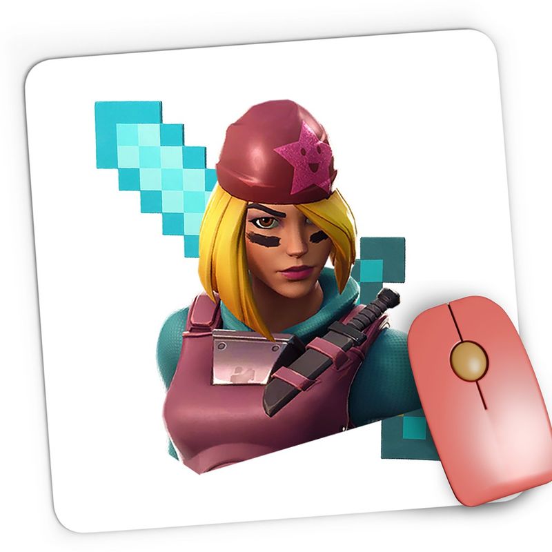 PC, gaming si accesorii - Periferice PC - Mousepad - Mousepad Gaming Skully Fortnite Minecraft Diamond Sword, 21x19 cm - Infinity.ro