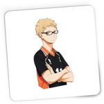 PC, gaming si accesorii - Periferice PC - Mousepad - Mousepad Gaming Haikyuu Kei Tsukishima Volei Anime, 21x19 cm - Infinity.ro