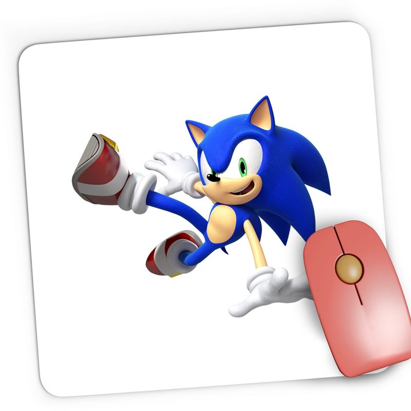 PC, gaming si accesorii - Periferice PC - Mousepad - Mousepad Gaming Sonic Hedgehog Salt Energie Video Game, 21x19 cm - Infinity.ro