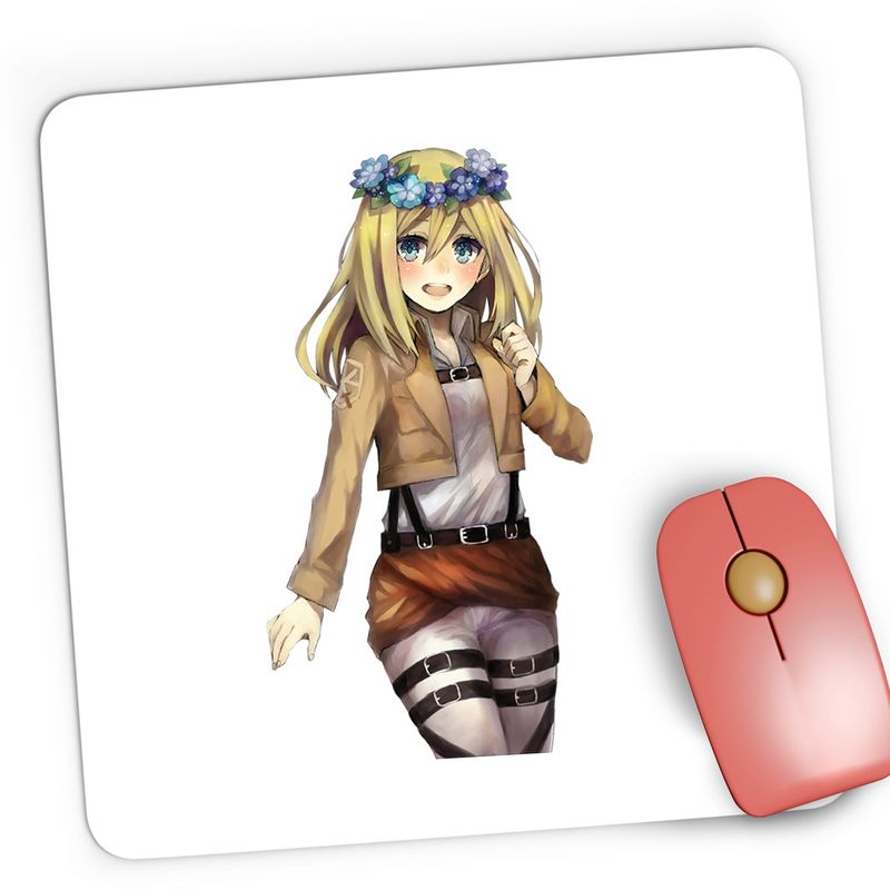 PC, gaming si accesorii - Periferice PC - Mousepad - Mousepad Gaming Attack on Titan Historia Reiss AOT Anime Manga, 21x19 cm - Infinity.ro