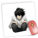 PC, gaming si accesorii - Periferice PC - Mousepad - Mousepad Gaming Death Note L Detectiv Dragobete Valentines Day Anime, 21x19 cm - Infinity.ro