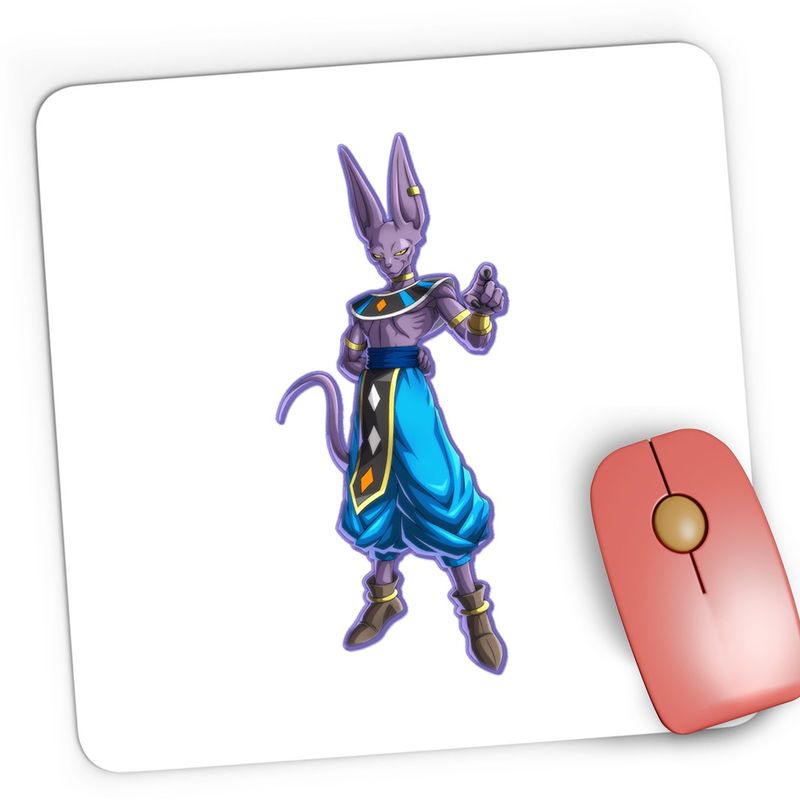PC, gaming si accesorii - Periferice PC - Mousepad - Mousepad Gaming Dragon Ball Z Lord Veerus Egipt Cat, 21x19 cm - Infinity.ro