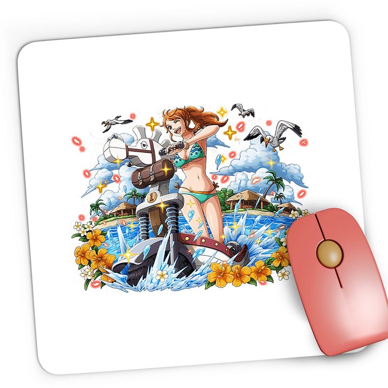 PC, gaming si accesorii - Periferice PC - Mousepad - Mousepad Gaming One Piece Nami Crazy Girl Cartoon, 21x19 cm - Infinity.ro