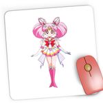 PC, gaming si accesorii - Periferice PC - Mousepad - Mousepad Gaming Sailor Moon Chibiusa Pink Roz Anime, 21x19 cm - Infinity.ro