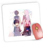PC, gaming si accesorii - Periferice PC - Mousepad - Mousepad Gaming Darling in the FranXX DarliFra Ending, 21x19 cm - Infinity.ro