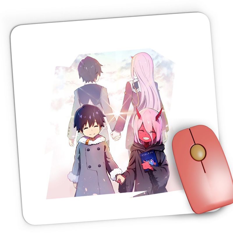 PC, gaming si accesorii - Periferice PC - Mousepad - Mousepad Gaming Darling in the FranXX DarliFra Ending, 21x19 cm - Infinity.ro