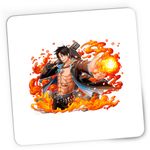 PC, gaming si accesorii - Periferice PC - Mousepad - Mousepad Gaming One Piece Portgas D Ace Gol Fire Fist, 21x19 cm - Infinity.ro