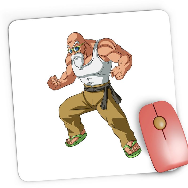 PC, gaming si accesorii - Periferice PC - Mousepad - Mousepad Gaming Dragon Ball Z Master Roshi Culturism Antrenor Bunic, 21x19 cm - Infinity.ro