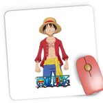 PC, gaming si accesorii - Periferice PC - Mousepad - Mousepad Gaming Monkey D Luffy Capitan Pirat Marinar One Piece, 21x19 cm - Infinity.ro