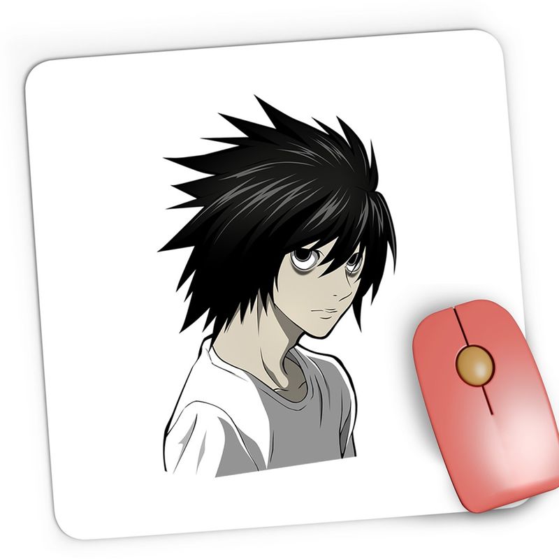 PC, gaming si accesorii - Periferice PC - Mousepad - Mousepad Gaming L Detective Death Note Craciun Love Gift Anime, 21x19 cm - Infinity.ro