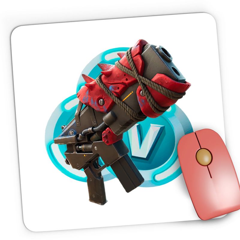 PC, gaming si accesorii - Periferice PC - Mousepad - Mousepad Gaming Primal SMG V-Bucks Fortnite, 21x19 cm - Infinity.ro