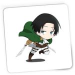 PC, gaming si accesorii - Periferice PC - Mousepad - Mousepad Gaming Captain Levi Attack on TItan AOT Anime Manga, 21x19 cm - Infinity.ro