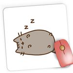 PC, gaming si accesorii - Periferice PC - Mousepad - Mousepad Gaming Pusheen Cat Somn Sforait Pisica Plush Pussy, 21x19 cm - Infinity.ro