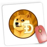 PC, gaming si accesorii - Periferice PC - Mousepad - Mousepad Gaming Dogecoin Crypto, 21x19 cm - Infinity.ro