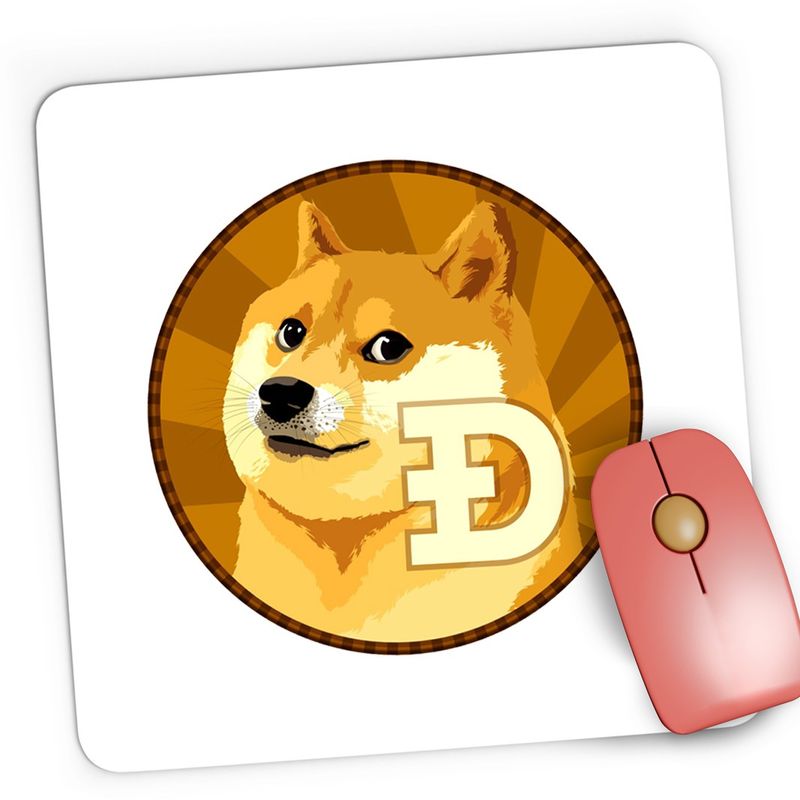 PC, gaming si accesorii - Periferice PC - Mousepad - Mousepad Gaming Dogecoin Crypto, 21x19 cm - Infinity.ro