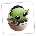 PC, gaming si accesorii - Periferice PC - Mousepad - Mousepad Gaming Baby Yoda Cos, Star Wars, Mandalorian, 21x19 cm - Infinity.ro