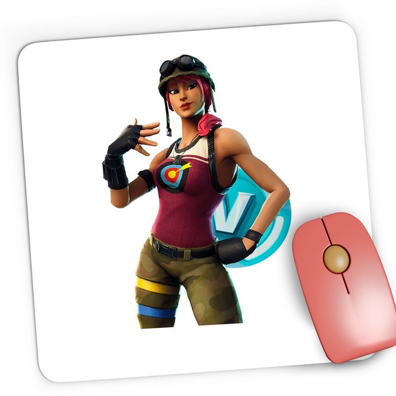 PC, gaming si accesorii - Periferice PC - Mousepad - Mousepad Gaming Bullseye Fortnite VBucks, 21x19 cm - Infinity.ro