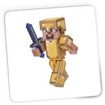 PC, gaming si accesorii - Periferice PC - Mousepad - Mousepad Gaming Minecraft Gold Skin Cool, 21x19 cm - Infinity.ro