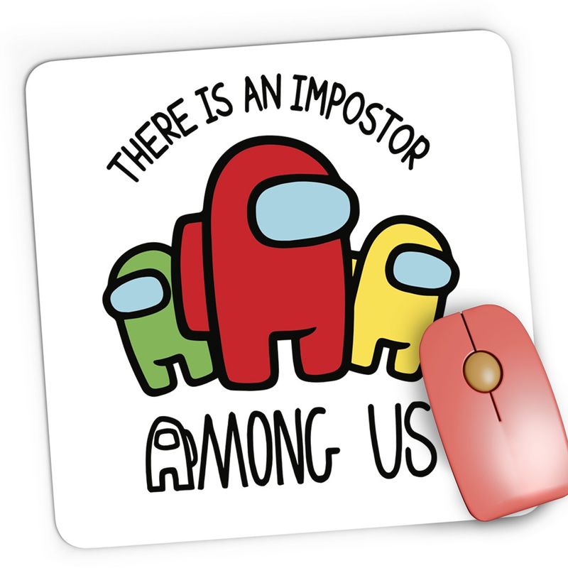 PC, gaming si accesorii - Periferice PC - Mousepad - Mousepad Gaming There is an Impostor Among Us, 21x19 cm - Infinity.ro