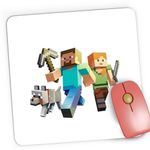 PC, gaming si accesorii - Periferice PC - Mousepad - Mousepad Gaming Dog Steve Alex Minecraft, 21x19 cm - Infinity.ro