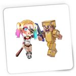 PC, gaming si accesorii - Periferice PC - Mousepad - Mousepad Gaming Joker Harley Quinn Minecraft Gold Skin, 21x19 cm - Infinity.ro