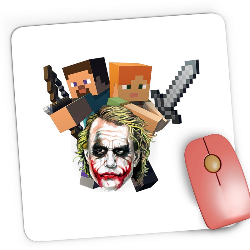 PC, gaming si accesorii - Periferice PC - Mousepad - Mousepad Gaming Joker Minecraft Gamer Steve Alex, 21x19 cm - Infinity.ro