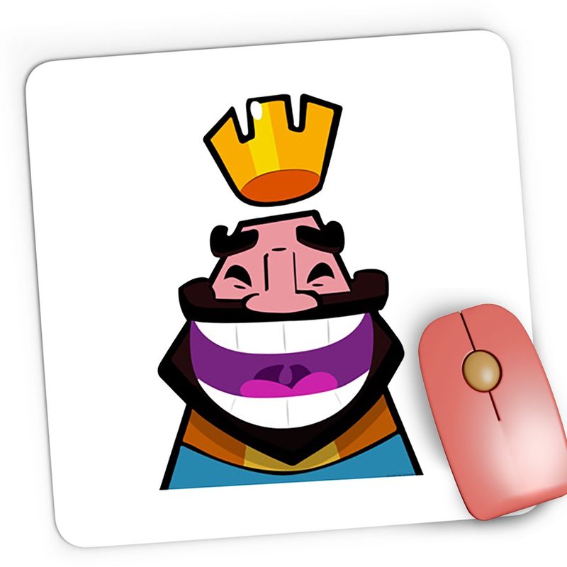 PC, gaming si accesorii - Periferice PC - Mousepad - Mousepad Gaming King Clash Royale CS GO, 21x19 cm - Infinity.ro