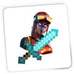 PC, gaming si accesorii - Periferice PC - Mousepad - Mousepad Gaming Blaze Fortnite Minecraft Diamond Sabie, 21x19 cm - Infinity.ro