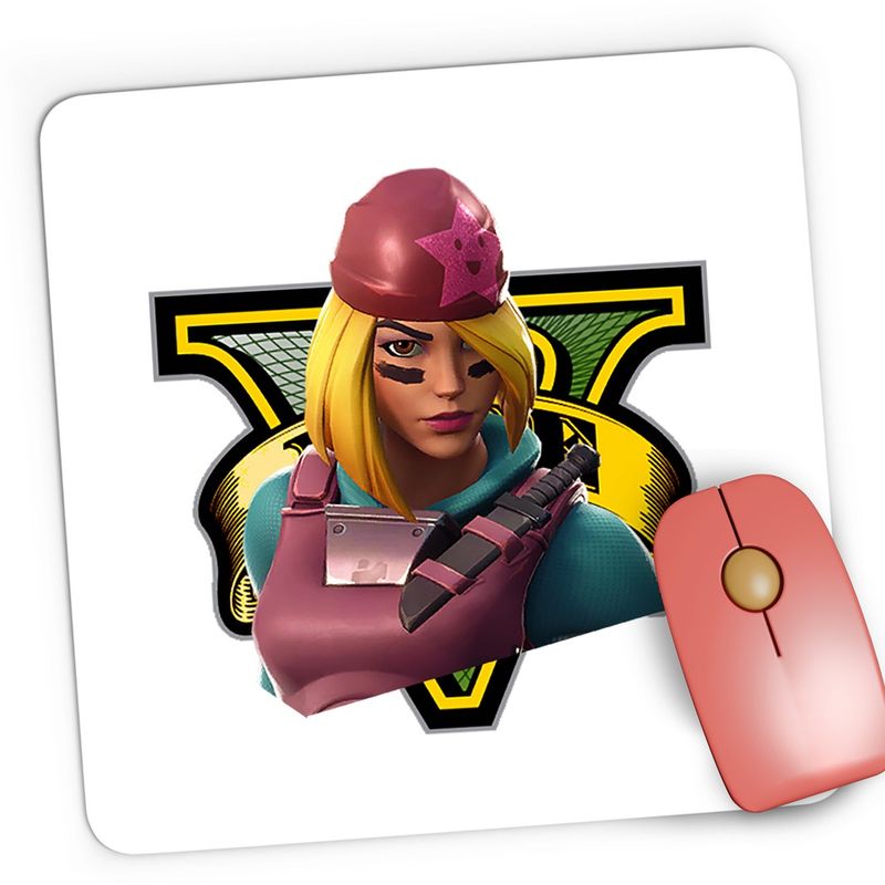 PC, gaming si accesorii - Periferice PC - Mousepad - Mousepad Gaming Skully Fortnite GTA V, 21x19 cm - Infinity.ro
