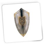 PC, gaming si accesorii - Periferice PC - Mousepad - Mousepad Gaming Age of Empires Scut Metal Armura Shield, 21x19 cm - Infinity.ro