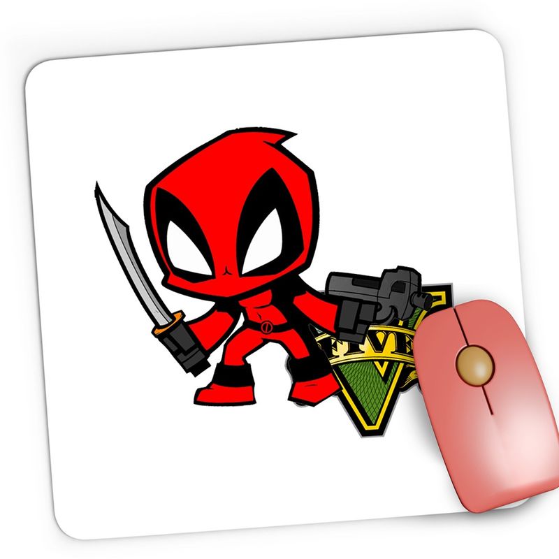 PC, gaming si accesorii - Periferice PC - Mousepad - Mousepad Gaming Deadpool GTA5 Baby Ninja, 21x19 cm - Infinity.ro