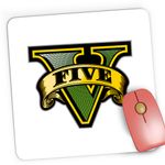 PC, gaming si accesorii - Periferice PC - Mousepad - Mousepad Gaming GTA5 Logo, 21x19 cm - Infinity.ro