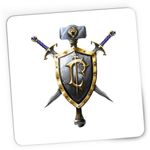 PC, gaming si accesorii - Periferice PC - Mousepad - Mousepad Gaming World of Warcraft Human Race Crest WoW, 21x19 cm - Infinity.ro