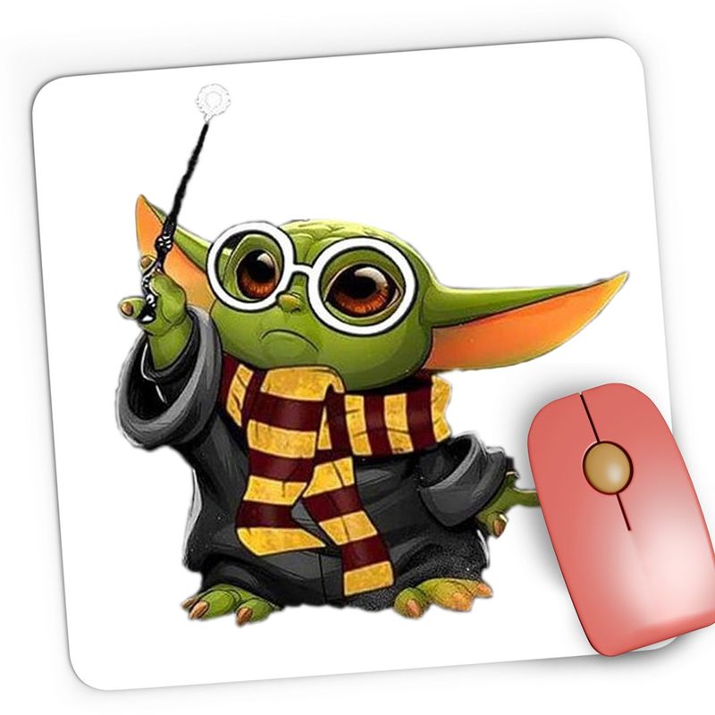 PC, gaming si accesorii - Periferice PC - Mousepad - Mousepad Gaming Baby Yoda Harry Potter Magic, Mandalorian, 21x19 cm - Infinity.ro